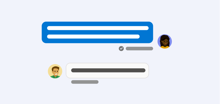Bubble Messaging UI - Avatar for all participants